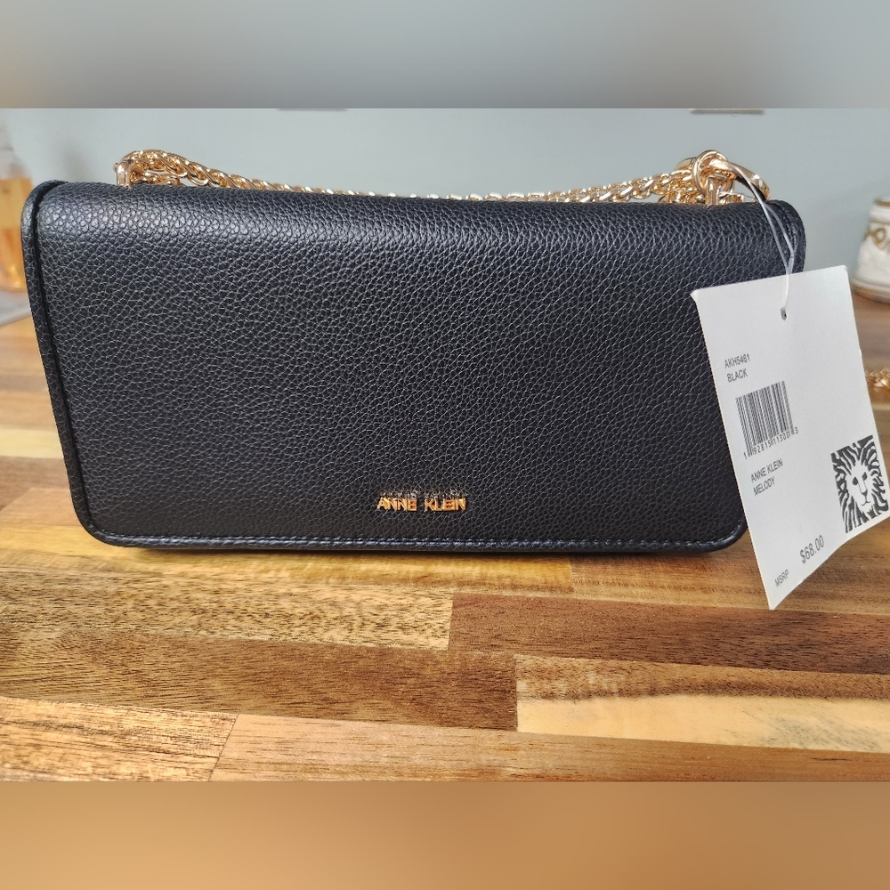Anne Klein Black Chain Shoulder Bag